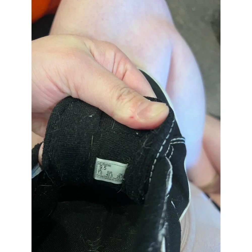 Vans Womens Sneakers Low Top Canvas Black Size 9.5